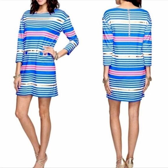 Lilly Pulitzer Lena striped, A line dress. - Picture 1 of 4